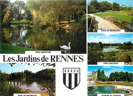 35 - Rennes - Les Jardins De Rennes - Multivues - Blasons - CPM - Voir Scans Recto-Verso - Rennes