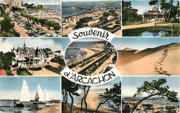 33 - Arcachon - Multivues - Flamme Postale De Arcachon - CPM - Voir Scans Recto-Verso - Arcachon