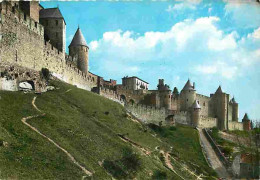 11 - Carcassonne - La Cité Médiévale - Côté Porte D'Aude. Travers Du Sénéchal - Flamme Postale De Carcassonne - CPM - Vo - Carcassonne