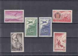 MONACO  267-272, Postfrisch **, Flugpostfmarken, 1942 - Nuevos