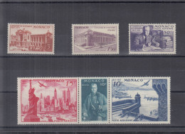 MONACO  331-336, Postfrisch **, 100 Jahre Amerikanische Briefmarken, 1947 - Nuovi