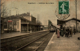 N°3445 W -cpa Argenteuil -intérieur De La Gare- - Gares - Avec Trains