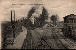 N°3446 W -cpa Moret Sur Loing -la Gare -vue Intérieure- - Bahnhöfe Mit Zügen