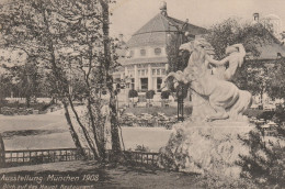 DE635  ---   MUNCHEN  --  AUSSTELLUNG MUNCHEN 1908  --  BLICK AUF DAS HAUPT RESTAURANT  --  AMTLICHE POST KARTE - München