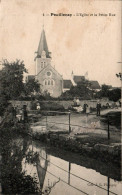 N°3449 W -cpa Pouillenay -l'église Et La Petite Rue- - Other & Unclassified