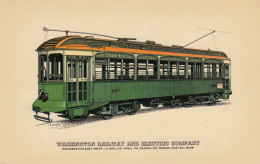 I62. Postcard. Washington Railway And Electric Company - Trains