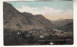 I35. Vintage Postcard. Coniston From Above The Railway Station. - Andere & Zonder Classificatie