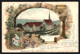 Lithographie Mariawald, Kloster Aus Der Vogelschau, Pieta  - Other & Unclassified
