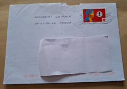 Lettre Verte Croix Rouge Sur Enveloppe 2930 - Storia Postale