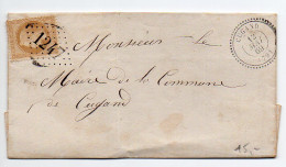 Napoléon N° 28 Sur Lettre De 1869 - Losange GC 1247 Avec CaD Perlé De Cugand (Vendée) - 1849-1876: Période Classique