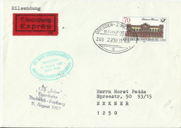 DDR E-CV 1987 BANHPOST - Briefe U. Dokumente