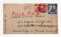 !!! CONGO BELGE, LETTRE D'ELISABETHVILLE DE 1945 POUR UN SOLDAT DE L'ARMEE BELGE EN GRANDE BRETAGNE - Cartas & Documentos