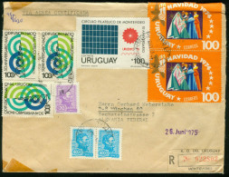 Br Uruguay, Montevideo 1975 Registered Cover > Germany #bel-1084 - Uruguay