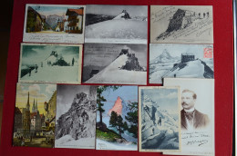 1907 - 1922 Signed Dr R. Bayeux Mont Blanc Zermatt Précurseur Caisson Hyperbare 10 CP + Photos Mountaineering Escalade - Sportifs