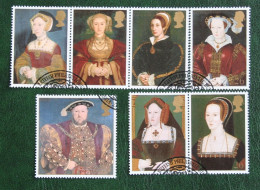 THE TUDORS HENRY'S VIII WIVES (Mi 1677-1683) 1997 Used Gebruikt Oblitere ENGLAND GRANDE-BRETAGNE GB GREAT BRITAIN - Used Stamps