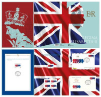 Folder Regina Elisabetta Inghilterra 2023 Celebrazione Scomparsa - Geschenkheftchen