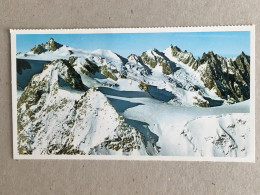 Massif Du Mont Blac Massiccio M. Bianco Railway Cable Car Telepherique Rifugio Torino Helbronner Aiguille Du Midi - Autres & Non Classés