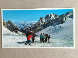 Massif Du Mont Blac Massiccio M. Bianco Colle Del Gigante Valle Blanche Le Dru La Vert Ski Skiers - Andere & Zonder Classificatie