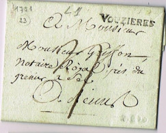 "VOUZIERES" 1791 Vouziers Ardennes 1830 Indice 23 - 1801-1848: Precursors XIX