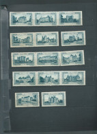 LOT DE 14 VIGNETTES TOURISME  Bleue " Chateau De France  " Neufs Sans Gomme - Ava 33503 - Tourism (Labels)