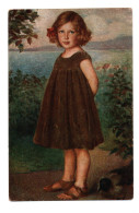 CPA  Fillette . Enfant - Kinder-Zeichnungen