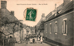 N°3455 W -cpa St Vincent Du Larrouër-  Rue De Pruillé- - Other & Unclassified
