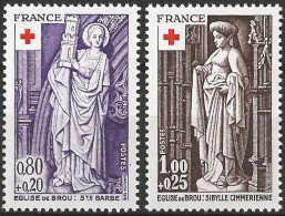 France 1976 - Mi 2001/02 - YT 1910/11 ( For Red-Cross - Sculptures Church Of Brou ) MNH** - Unused Stamps