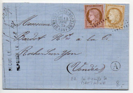 Cérès N° 55 + 58 Sur Lettre De 1875 - 1849-1876: Classic Period