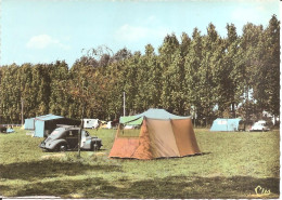 LA MEMBROLLE-sur-CHOISILLE (37) Le Camping (Voiture 4 Cv Renault)  CPSM GF - Otros & Sin Clasificación