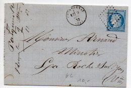 Cérès N° 60 Sur Lettre De 1872 - N° 60 Avec Variété De La Grande Cassure - 1849-1876: Période Classique