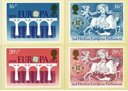 GB GREAT BRITAIN 1984 MINT PHQ CARDS EUROPA CEPT 2ND EUROPEAN PARLIAMENT ELECTIONS No 75 BULL DOLPHIN ABDUCTION EUROPA - Cartes PHQ