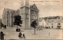 (24/05/24) 56-CPA BELLE ISLE EN MER - SAUZON - PLACE DE L'EGLISE - BELLE ILE EN MER - Belle Ile En Mer