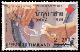 Thailand Stamp 1986 Red Cross Provisional - Used - Thaïlande