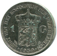 1 GULDEN 1939 NIEDERLANDE NETHERLANDS SILBER Münze #AR934.D.A - 1 Florín Holandés (Gulden)