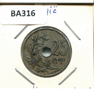 25 CENTIMES 1929 DUTCH Text BELGIEN BELGIUM Münze #BA316.D.A - 25 Centimes