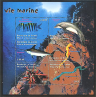 GUINEA 2001 MARINE LIFE SHEET OF 6** - Vie Marine