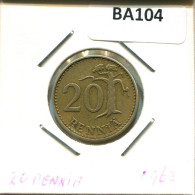 20 PENNIA 1963 FINLANDIA FINLAND Moneda #BA104.E.A - Finnland