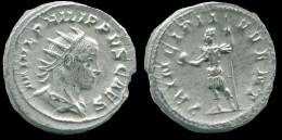 PHILIP II AR ANTONINIANUS ROME 3RD OFFICINA PRINCIPI IVVENT #ANC13154.35.E.A - The Military Crisis (235 AD Tot 284 AD)