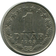 1 DINAR 1965 YUGOSLAVIA Moneda #AZ591.E.A - Yougoslavie