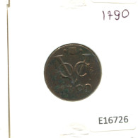 1790 UTRECHT VOC DUIT NETHERLANDS INDIES NEW YORK COLONIAL PENNY #E16726.8.U.A - Dutch East Indies