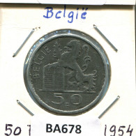 50 FRANCS 1954 DUTCH Text BELGIEN BELGIUM Münze SILBER #BA678.D.A - 50 Francs