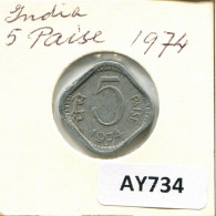 5 PAISE 1974 INDE INDIA Pièce #AY734.F.A - India