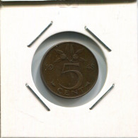 5 CENTS 1948 NÉERLANDAIS NETHERLANDS Pièce #AR714.F.A - 1948-1980: Juliana