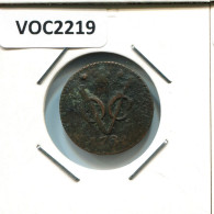 1734 HOLLAND VOC DUIT NIEDERLANDE OSTINDIEN NY COLONIAL PENNY #VOC2219.7.D.A - Dutch East Indies