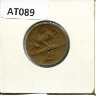 2 CENTS 1974 SÜDAFRIKA SOUTH AFRICA Münze #AT089.D.A - Südafrika