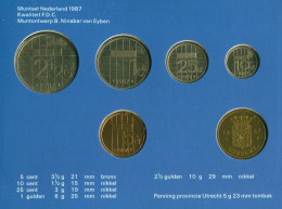 NETHERLANDS 1987 MINT SET 6 Coin + MEDAL #SET1103.7.U.A - Nieuwe Sets & Testkits