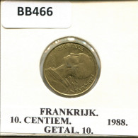 10 CENTIMES 1988 FRANCIA FRANCE Moneda #BB466.E.A - 10 Centimes