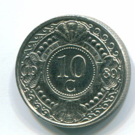 10 CENTS 1989 NIEDERLÄNDISCHE ANTILLEN Nickel Koloniale Münze #S11309.D.A - Antilles Néerlandaises