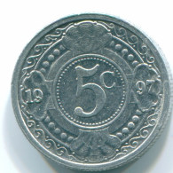 5 CENTS 1993 ANTILLAS NEERLANDESAS Aluminium Colonial Moneda #S13727.E.A - Antille Olandesi