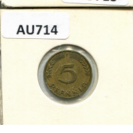 5 PFENNIG 1949 F WEST & UNIFIED GERMANY Coin #AU714.U.A - 5 Pfennig